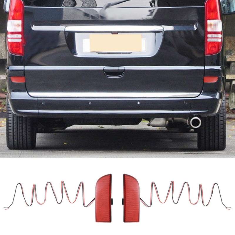 2 PCS LED Rear Bumper Lights, Rear Fog Lights for Brakes, for - W639 2003-2014