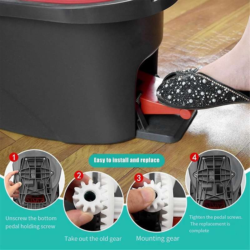 2 PCS Mop Bucket Pedal Broom Gear Spin Replacement One Way Clutch Bucket Bearing for Vilida Easywri