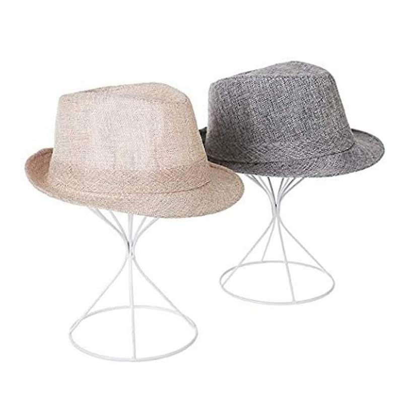 2 Pcs Modern Metal Hat Stand Durable Stable Metal Hat Cap Rack Wigs Holder Hat Holder Hat Display H