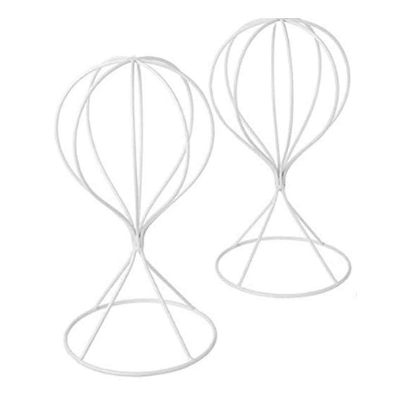 2 Pcs Modern Metal Hat Stand Durable Stable Metal Hat Cap Rack Wigs Holder Hat Holder Hat Display H