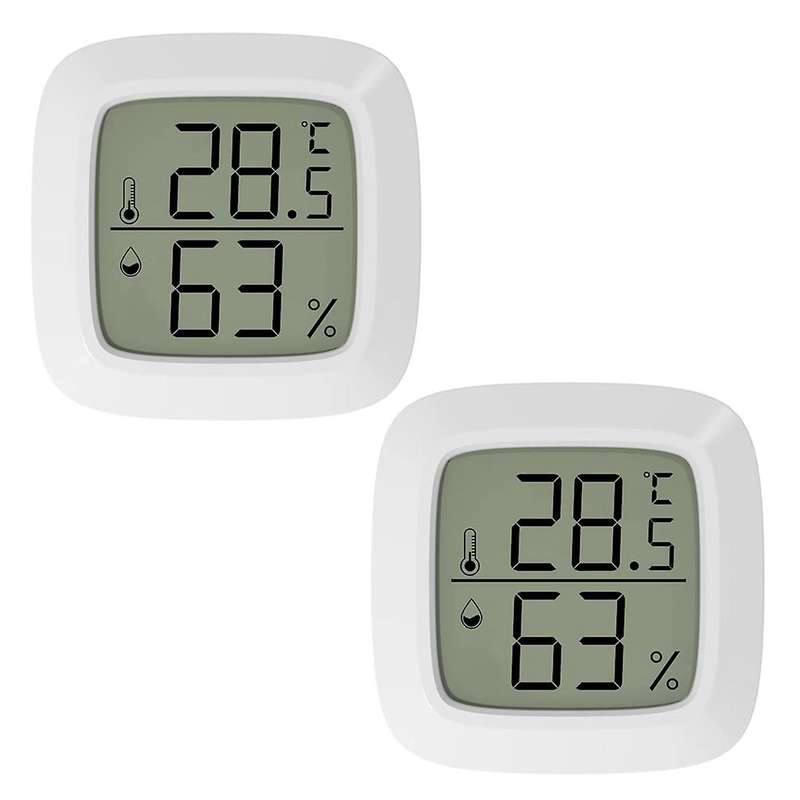 2 Pcs Mini Indoor Digital Hygrometer Thermometer with LCD Display and Thermometer ,Office,Fridge,Ce