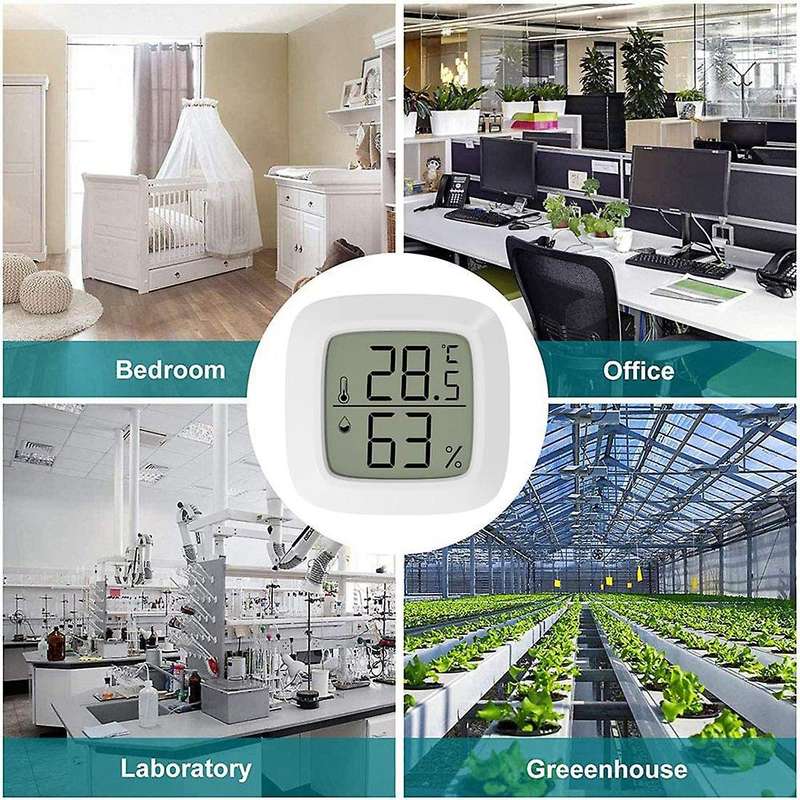 2 Pcs Mini Indoor Digital Hygrometer Thermometer with LCD Display and Thermometer ,Office,Fridge,Ce