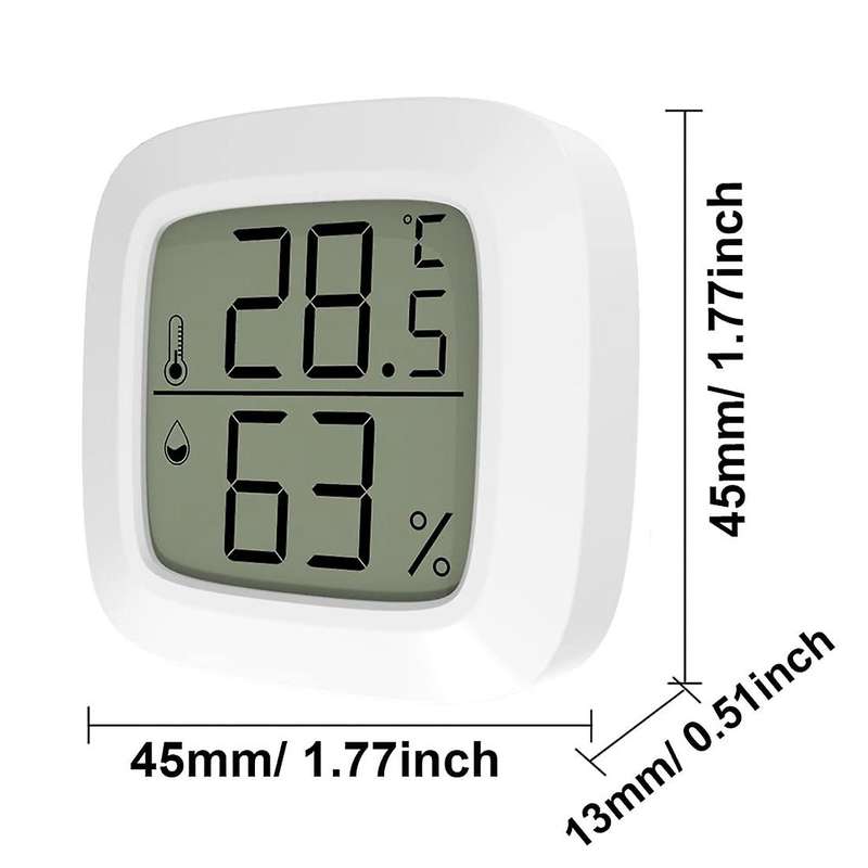 2 Pcs Mini Indoor Digital Hygrometer Thermometer with LCD Display and Thermometer ,Office,Fridge,Ce