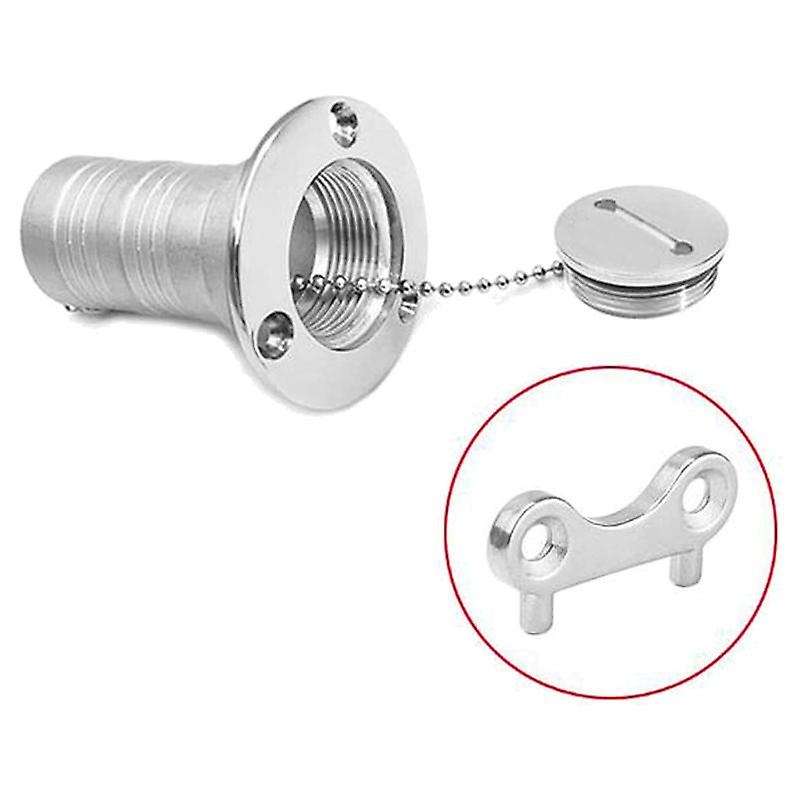 2 PCS Marine Boat Gas Cap Key Stainless Steel Gas Water Fuel Tank Fill Filler Tool Marine Yacht Boat