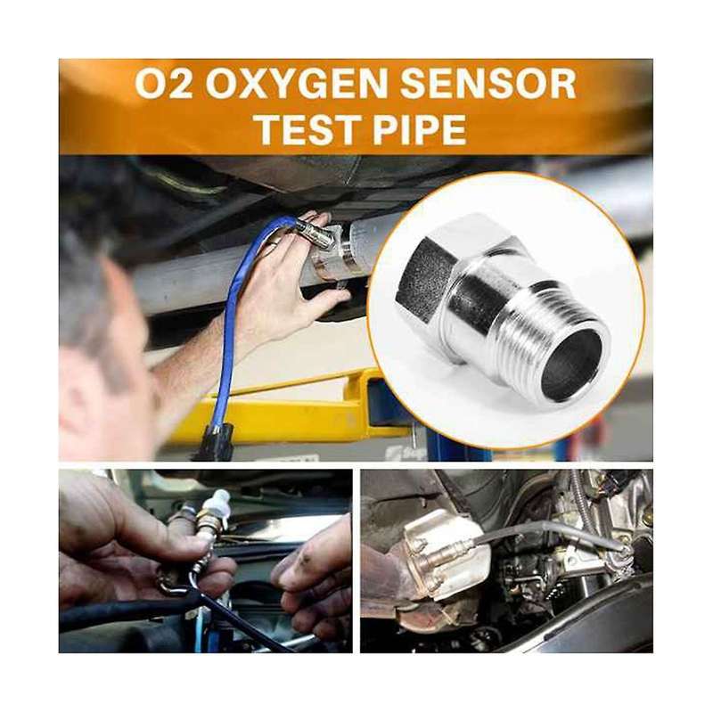 2 PCS O2 Oxygen Sensor Test Pipe Extension Extender Adapter Spacer x 1.5 (1) Bung