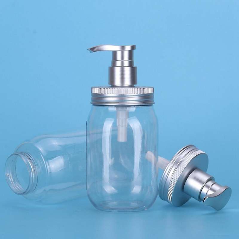 2 PCS Plastic Soap Dispenser Empty Bottle with Pump Head Refillable Hand Soap Dispenser for Bathroom