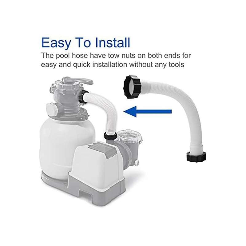 2 Pcs Pool Sand Filter Pump Hose 15.8 Inch Pool Pump Hosesalt Water Pump Hoses for Filter Pumps Sand