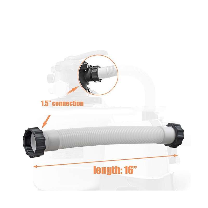 2 Pcs Pool Sand Filter Pump Hose 15.8 Inch Pool Pump Hosesalt Water Pump Hoses for Filter Pumps Sand