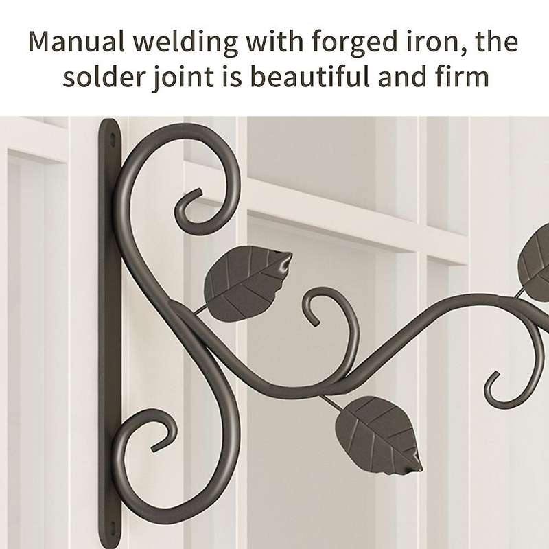 2 Pcs Plants Bracket Wall Hanging Flower Pot Support Bracket Hook Iron Hanger Plants Holder Balcony