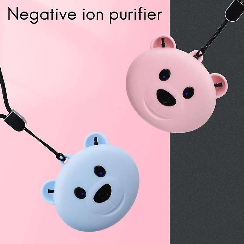 2 Pcs Personal Wearable Portable Car Oxygen Bar 200MAH Battery Negative Ion Hanging Neck Air Purifie