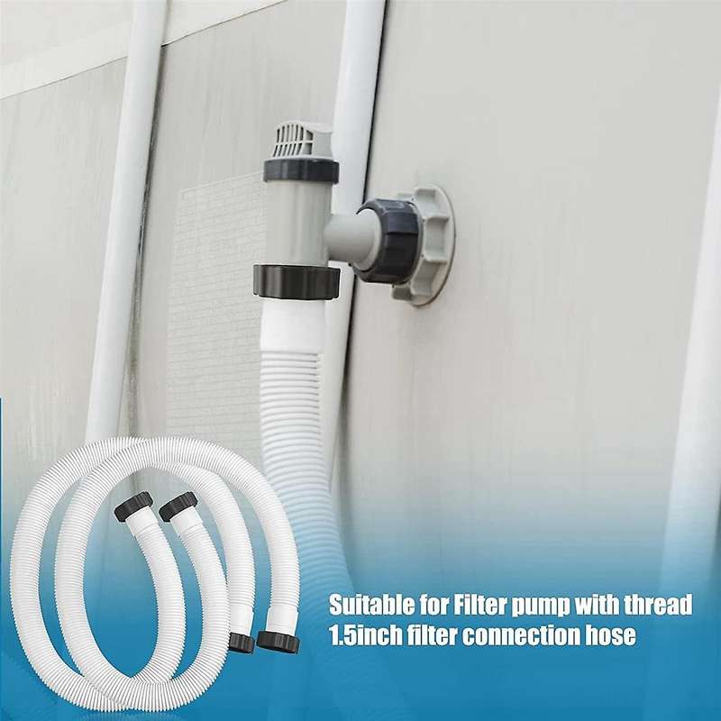 2 Pcs Pool Pump Replacement Hose 1.5 Inch Diameter 59 Inch Long Pool Filter Pump Hose for 29060e Fi