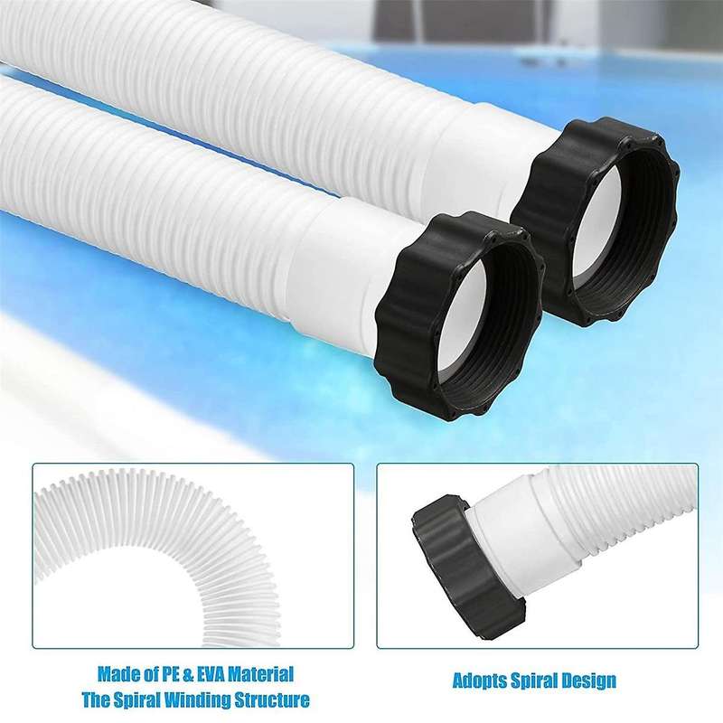 2 Pcs Pool Pump Replacement Hose 1.5 Inch Diameter 59 Inch Long Pool Filter Pump Hose for 29060e Fi