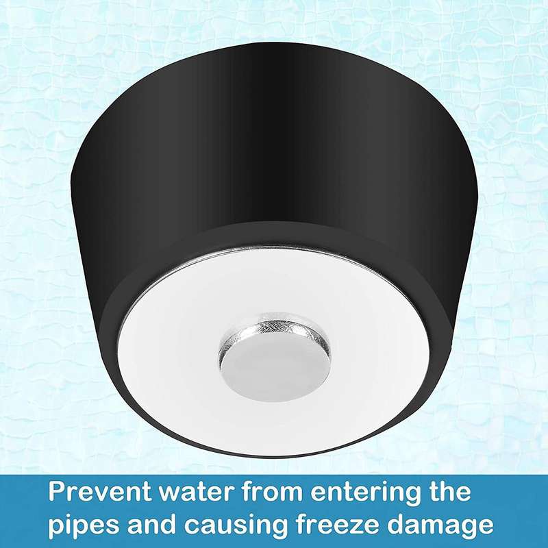 2 Pcs Pool Winterizing Plugs Swimming Pool Winter Expansion Plug Rubber Plugs with Screw Stainless S