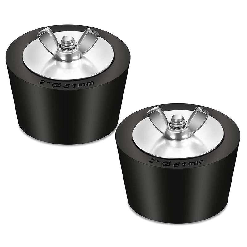 2 Pcs Pool Winterizing Plugs Swimming Pool Winter Expansion Plug Rubber Plugs with Screw Stainless S