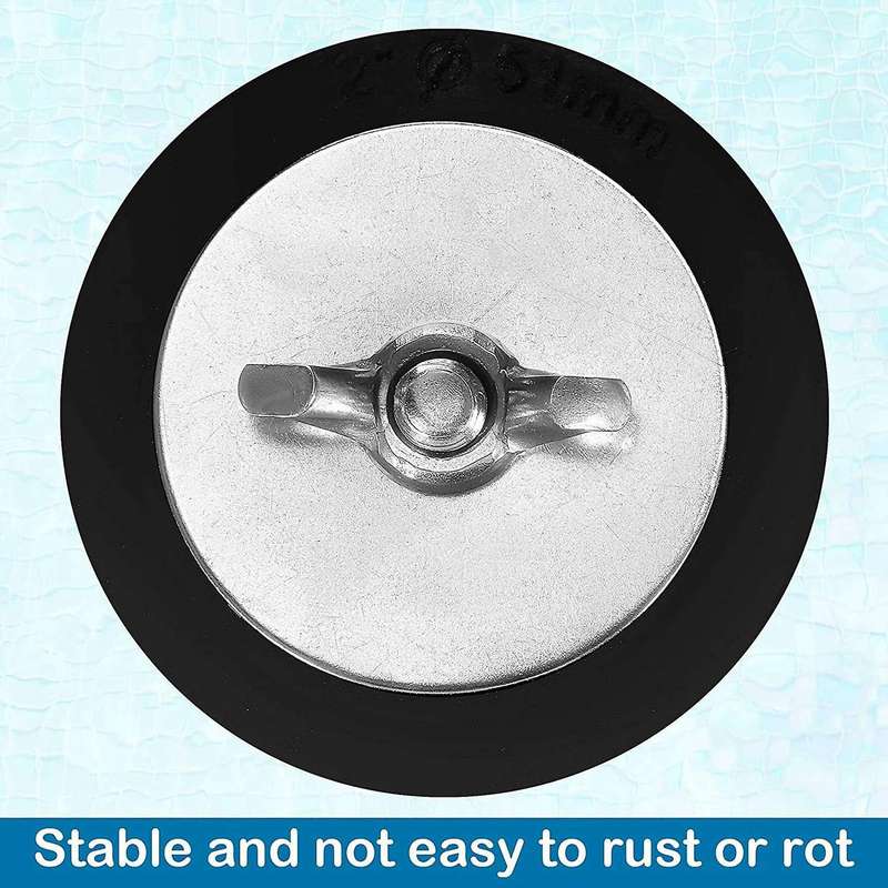 2 Pcs Pool Winterizing Plugs Swimming Pool Winter Expansion Plug Rubber Plugs with Screw Stainless S