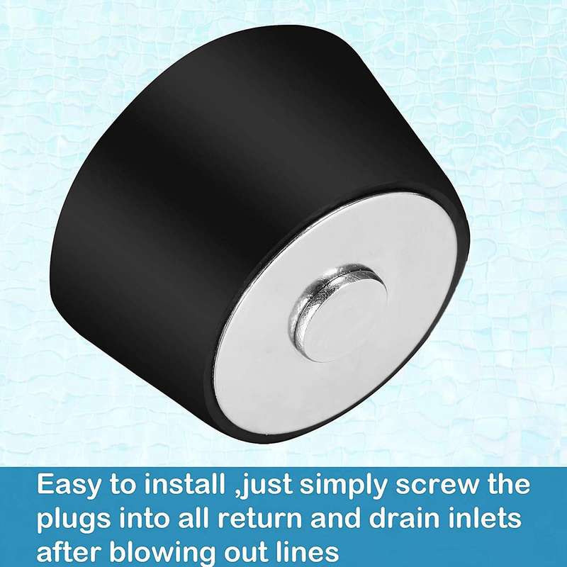 2 Pcs Pool Winterizing Plugs Swimming Pool Winter Expansion Plug Rubber Plugs with Screw Stainless S