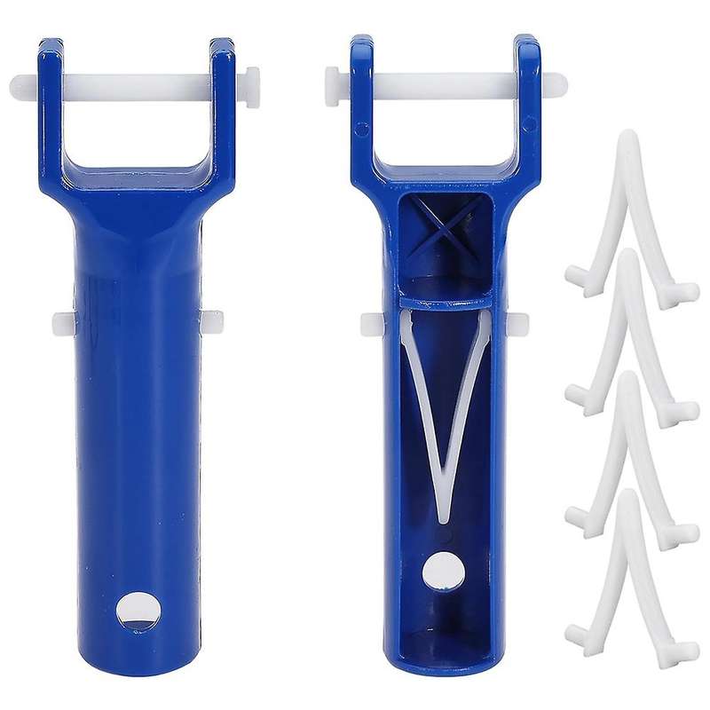 2 Pcs Pool Vacuum Head Handle with 4 Pcs Butterfly V-Clips and Pins Fits for Pool Spa Vacuum Head