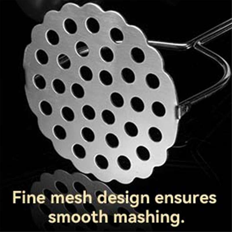2 Pcs Potato Masher, Heavy Duty Stainless Steel Integrated Masher Kitchen Tool Wire Masher