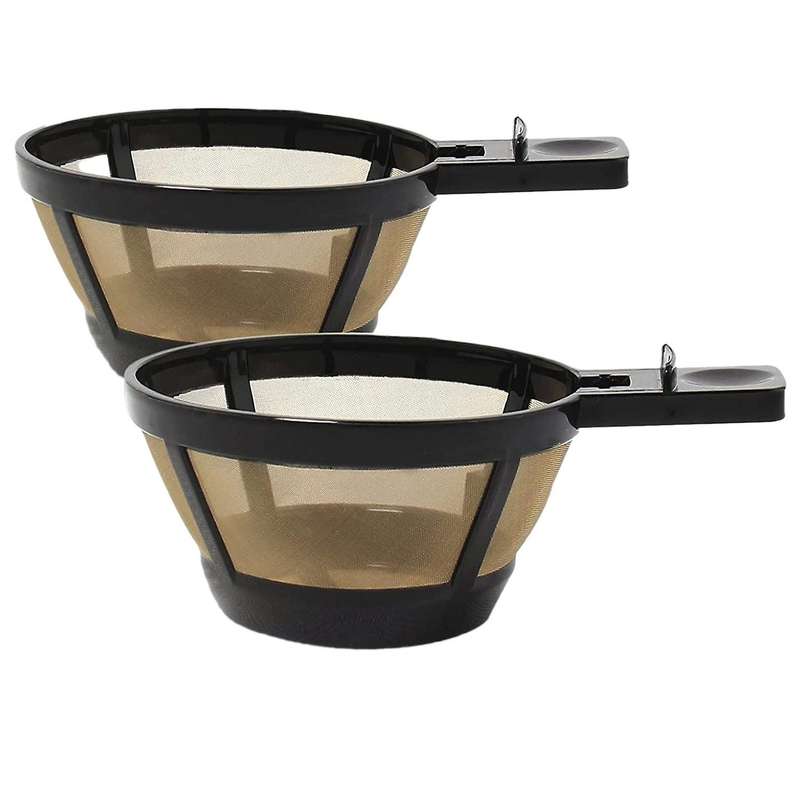 2 Pcs Reusable Single Serve Brew Replacement Coffee Basket Grounds Filter for 2-way Brewer Coffee M