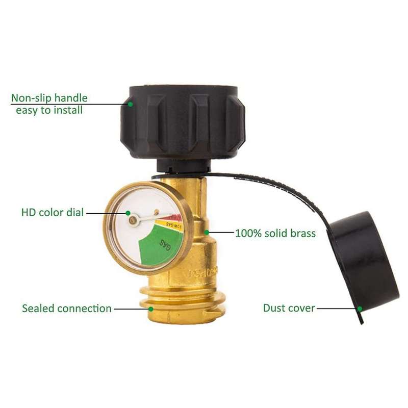 2 Pcs Rv Propane Tank Gauge Level Indicator Pressure Meter with Type 1 Connection,upgraded Propane