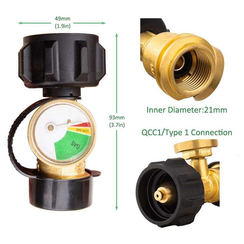2 Pcs Rv Propane Tank Gauge Level Indicator Pressure Meter with Type 1 Connection,upgraded Propane