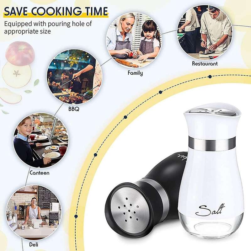 2 Pcs Shakers Spice Dispenser with Adjustable Pour Holes Refillable
