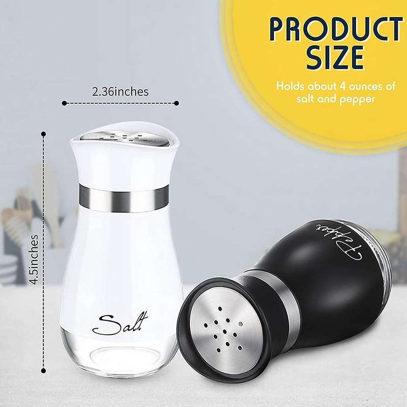 2 Pcs Shakers Spice Dispenser with Adjustable Pour Holes Refillable