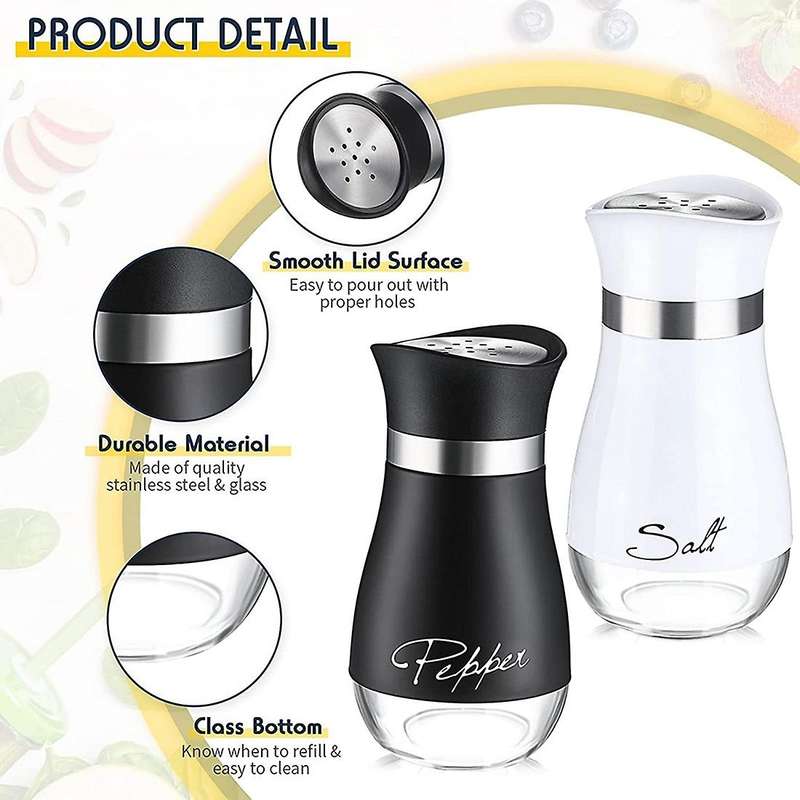 2 Pcs Shakers Spice Dispenser with Adjustable Pour Holes Refillable