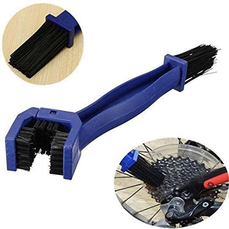 2 PCS Set Motorcycle Bicycle Chain Universal Cleaning Brush Washer,Blue and Red