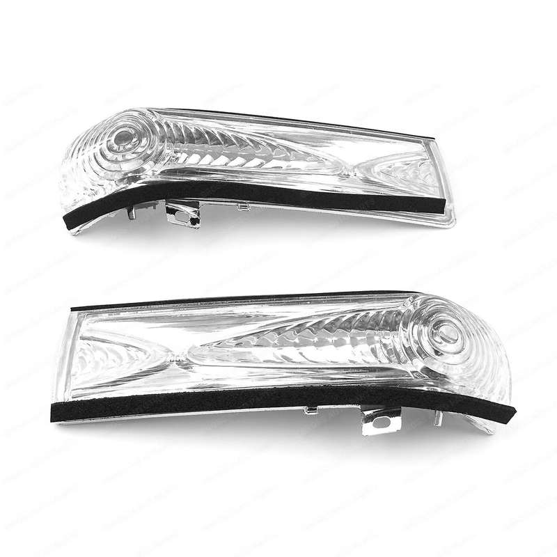 2 Pcs Side Wing Mirror Lamp White Lens R+L Rear View Mirror Light 71765449,71765377 for Doblo 2,Comb