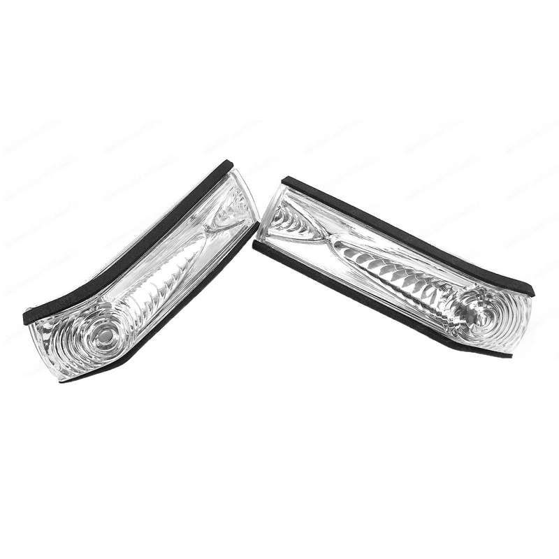 2 Pcs Side Wing Mirror Lamp White Lens R+L Rear View Mirror Light 71765449,71765377 for Doblo 2,Comb
