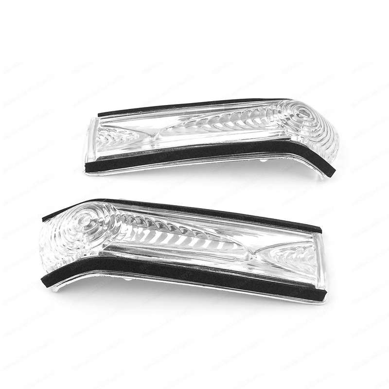2 Pcs Side Wing Mirror Lamp White Lens R+L Rear View Mirror Light 71765449,71765377 for Doblo 2,Comb