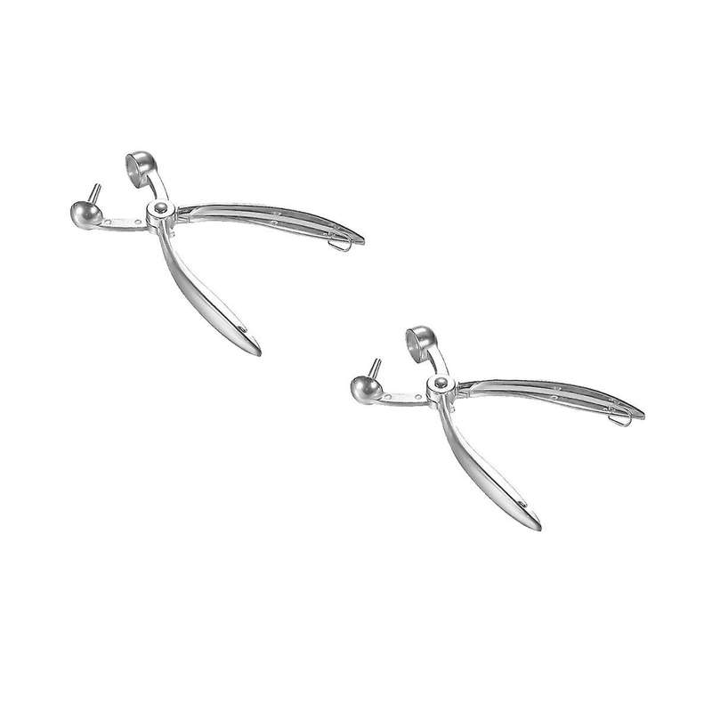 2 PCS Silver Metal Cherry Pitter Olive Pit Easy Remover Hand Removal Core Tool Kitchen Fruit Vegetab