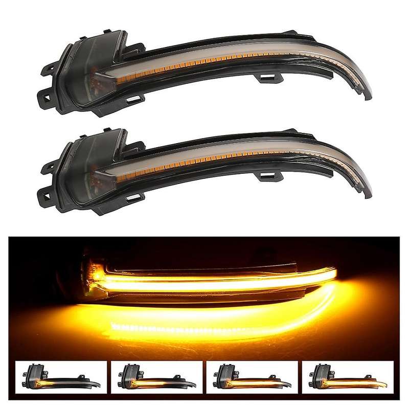 2 Pcs Side Wing Mirror Indicator Dynamic Turn Signal LED Light for A4 B8.5 A5 B8.5 RS3/4/5 S5