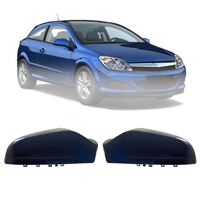 2 Pcs Side Door Wing Rear View Mirror Cover for Opel H MK5 2004-2013 Ultra Blue