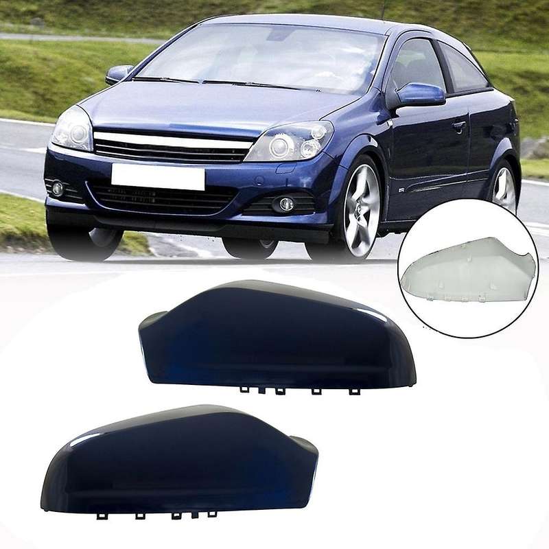2 Pcs Side Door Wing Rear View Mirror Cover for Opel H MK5 2004-2013 Ultra Blue