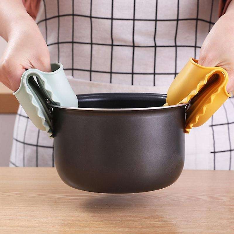 2 Pcs Silicone Heat Resistant Gloves Clips,Dish Hold Anti- Oven Mitts,Pot Dish Bowl Holder Kitchen