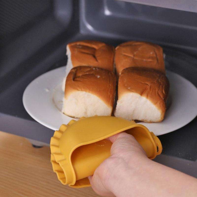2 Pcs Silicone Heat Resistant Gloves Clips,Dish Hold Anti- Oven Mitts,Pot Dish Bowl Holder Kitchen