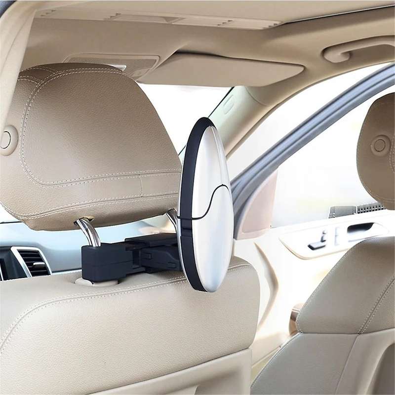 2 Pcs Silver Universal Car Seat Back Folding Hanger Multi-Function Coat Hanger for Jackets Suits Ho