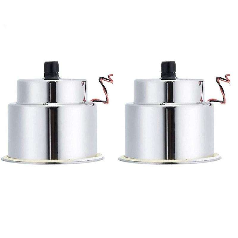 2 Pcs Stainless Steel Cup Drink Holder Insert with Drain & LED Marine Boat Rv (15LED Blue)