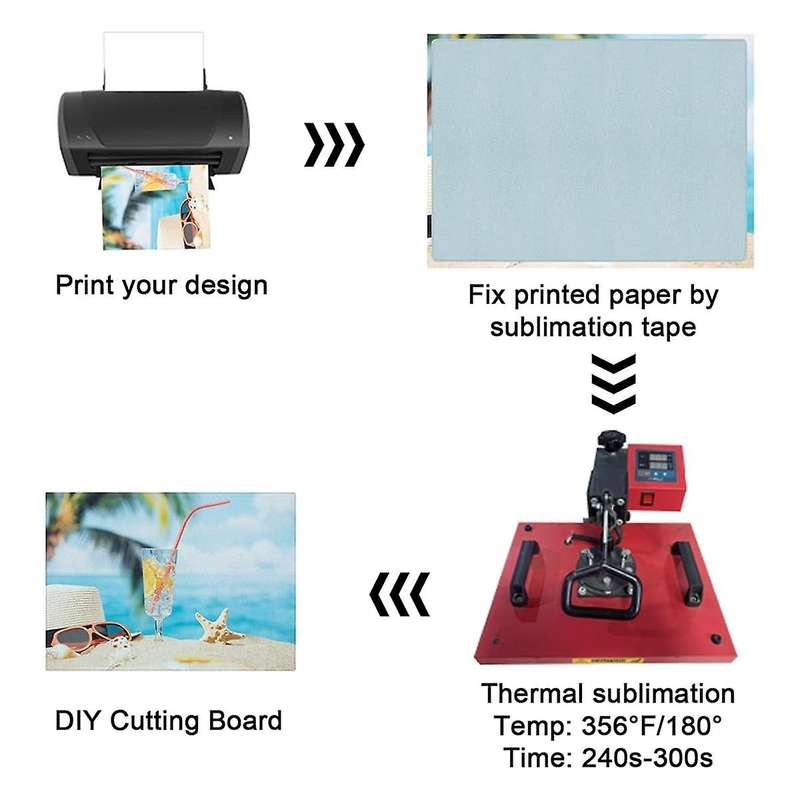 2 Pcs Sublimation Cutting Board Blanks,11 X 7.87 Inch Sublimation Cutting Boards,Sublimation Anti Sl