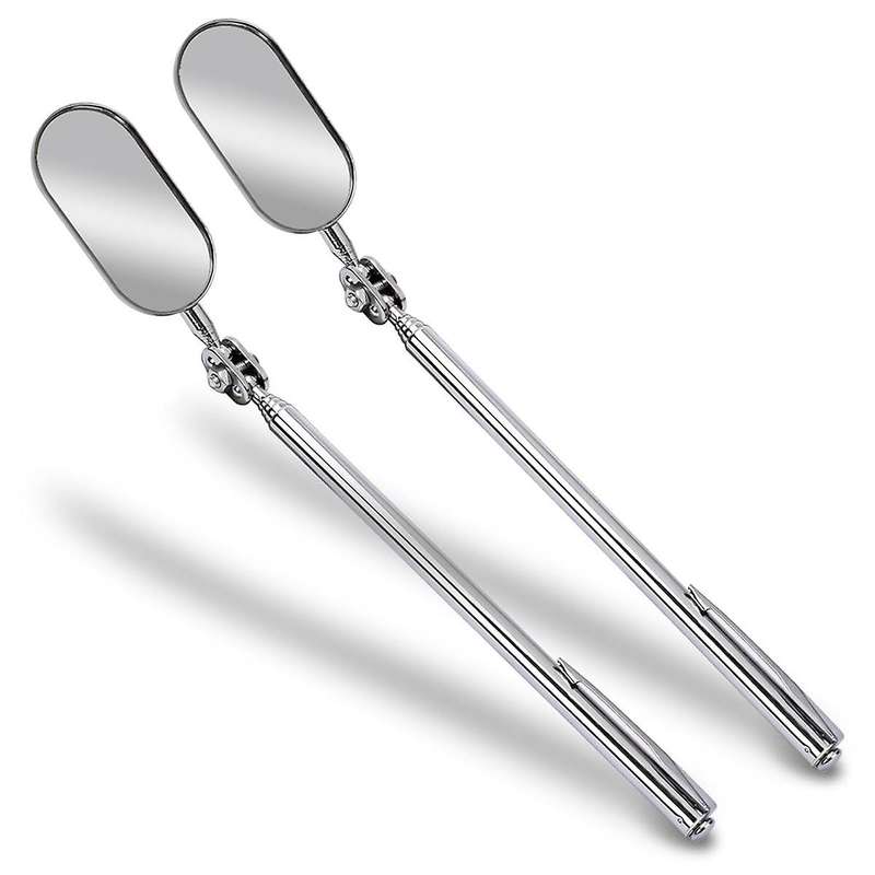 2 PCS Telescopic , Car , Retractable Extension Mirror for Vehicle Inspection