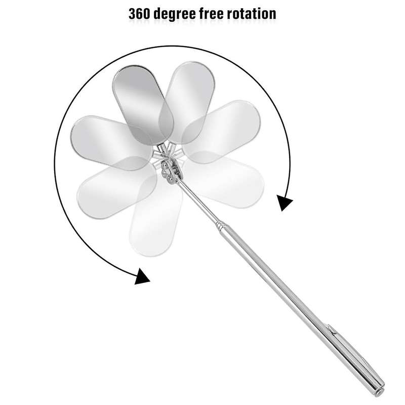 2 PCS Telescopic , Car , Retractable Extension Mirror for Vehicle Inspection