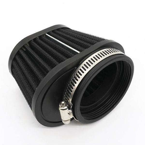 2 Pcs Universal Round Tapered Car Motorcycle Air Filter 51mm 2 inch Intake Filter-Black
