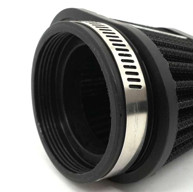 2 Pcs Universal Round Tapered Car Motorcycle Air Filter 51mm 2 inch Intake Filter-Black