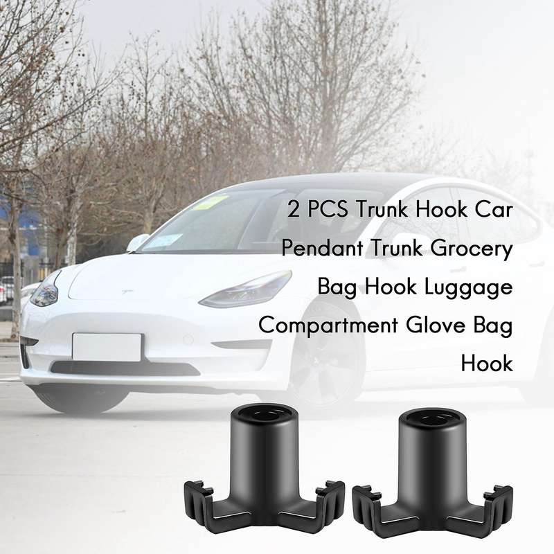 2 PCS Trunk Hook Car Pendant Trunk Grocery Bag Hook Luggage Compartment Glove Bag Hook for