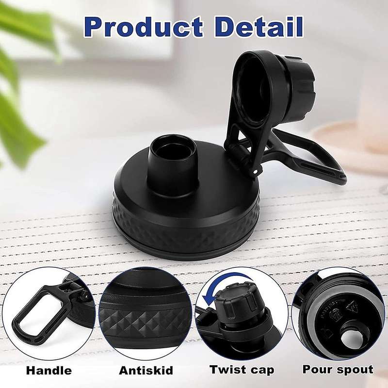 2 Pcs Wide Mouth Sport Water Bottles Replacement Lid Accessories for Lid Most Wide Mouth Bottles Sp
