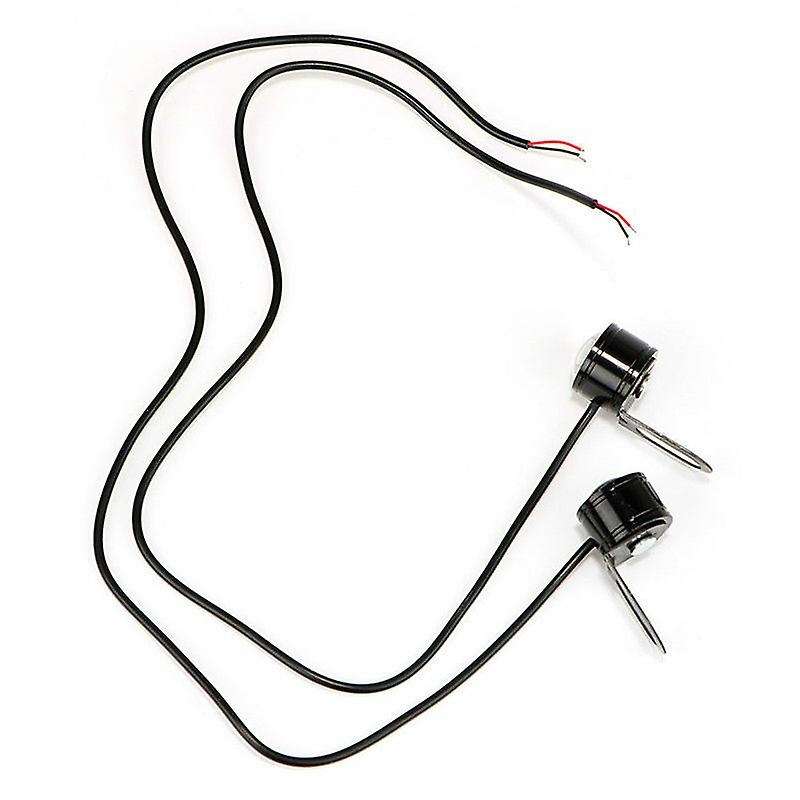 2 Pcs White LED Motorcycle Headlight Driving Daytime Running Light Lamp