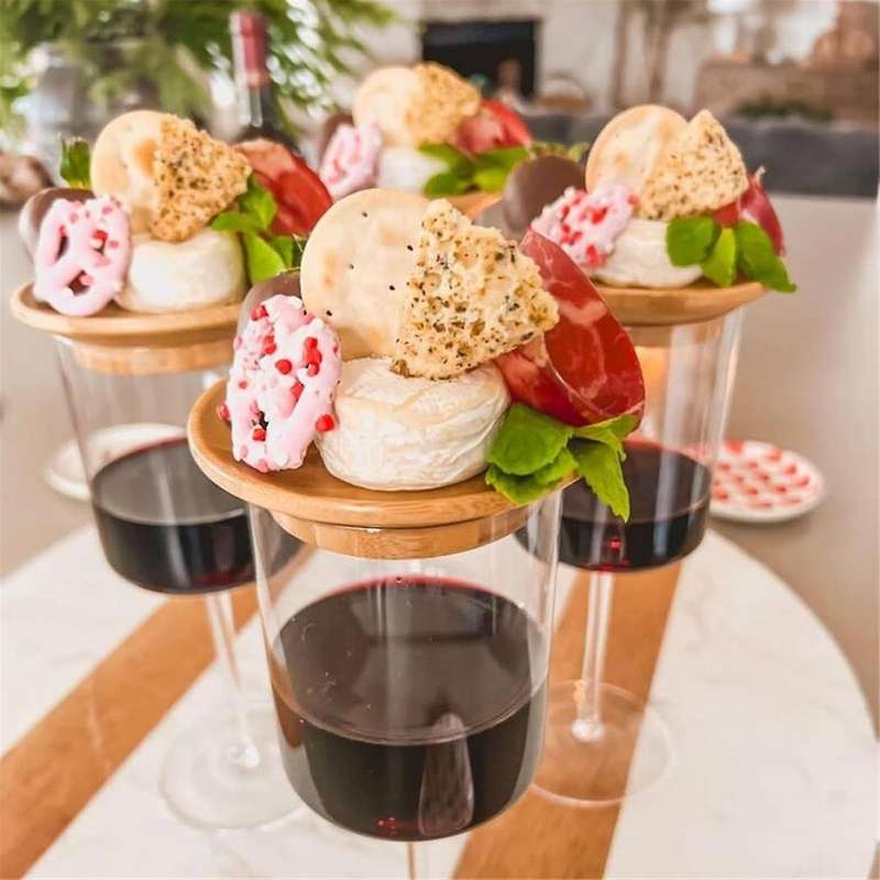2 PCS Wine Glass Covers Wood Drinking Glass Lids to Keep Bugs Out Wood Water Glass Toppers Keeps Deb