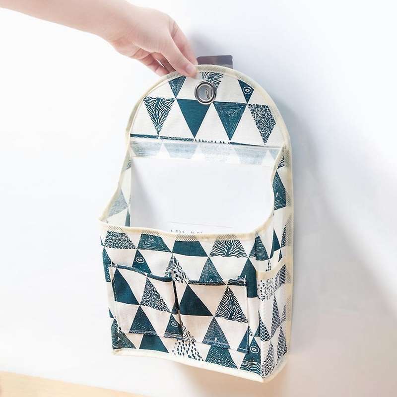 2 Pcs Wall Hanging Storage Bag, Style Fabric Wall Mounted Basket Storage with Pockets, Storage Bag o